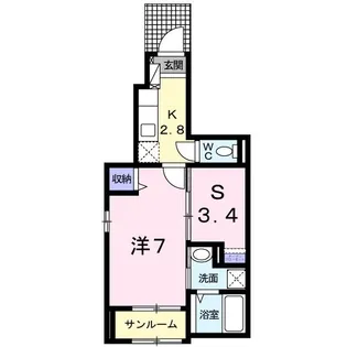 パルプラザA【1階】の間取り