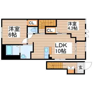 エレノア・エール【2階】の間取り