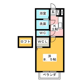 コンフォート羽山【2階】の間取り