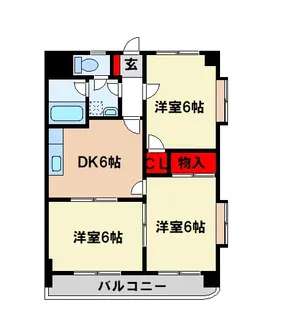 サンヒルズ福田【2階】の間取り
