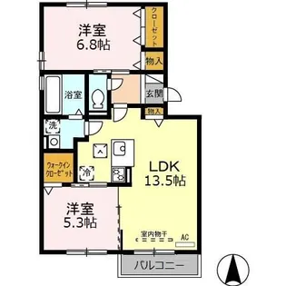 サンライズガーデン【1階】の間取り
