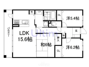 伏見桃山大手筋アーバンコンフォート【8階】の間取り