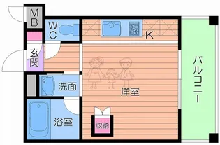 ファイブコート阪南町【4階】の間取り