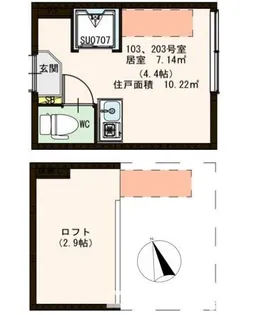 エヴィメリア永福【2階】の間取り