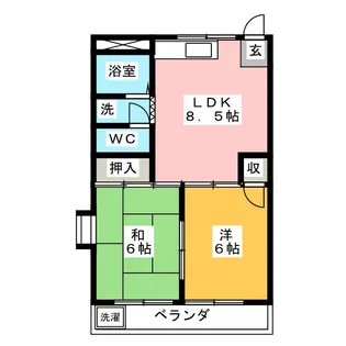 リトルタウン高畑【3階】の間取り