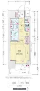 プレサンス松屋町ヴィゴラス【9階】の間取り
