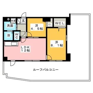 SUGAR HOUSE【7階】の間取り