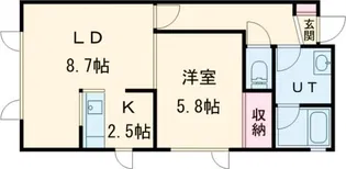 レザングレーヌII【1階】の間取り