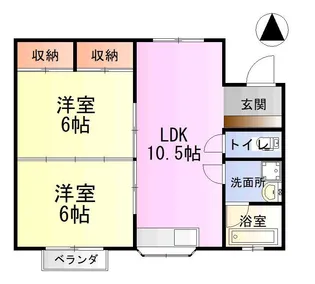 メゾン・ドゥ・シュクル【1階】の間取り