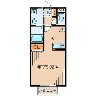 ハーベスト白楽【2階】の間取り