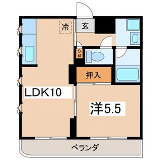 ジ・ウシロヤ テラス【3階】の間取り