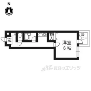 リバティ大和大路【5階】の間取り