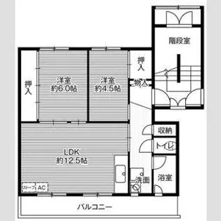 ビレッジハウス潮見ヶ丘2号棟【4階】の間取り