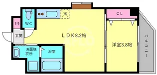 リックス天王寺南【3階】の間取り