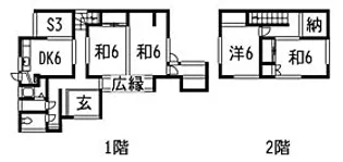 石川県金沢市涌波2【一戸建】の間取り