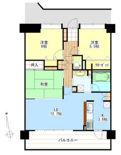 ポレスターステーションシティ小山【4階】の間取り