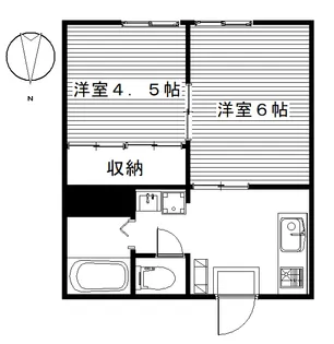 サンシティ江田B【2階】の間取り