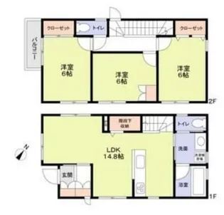 東京都板橋区赤塚3【一戸建】の間取り