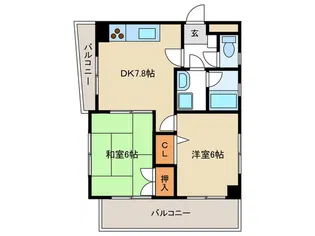 ルミナス室見河畔【3階】の間取り