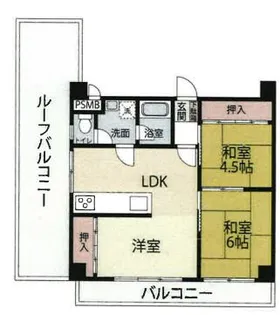 相武台駅前スターハイツ【6階】の間取り