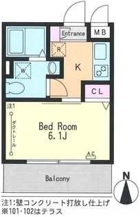 シャトーライフ和田町I【4階】の間取り