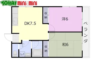 サンハイツ【1階】の間取り