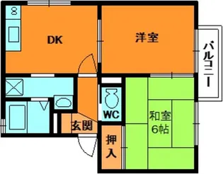 ベルメゾン【2階】の間取り