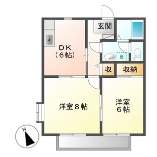 パピームK【2階】の間取り