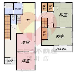大阪府岸和田市春木大国町【一戸建】の間取り