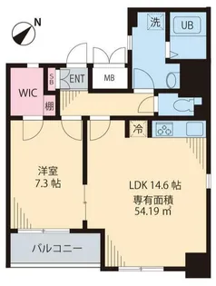 NY根津八重垣【8階】の間取り
