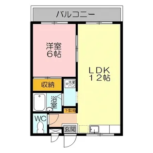 ペルル渡辺【2階】の間取り