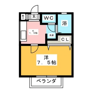 メゾン・シャルム【1階】の間取り