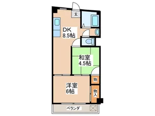 コーポ水明【3階】の間取り