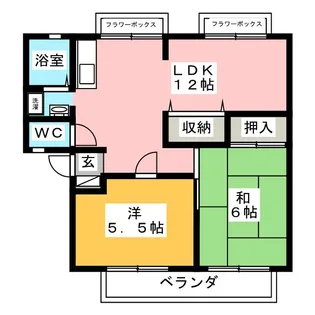 ビーライン牛川通 A【2階】の間取り