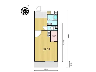 1Kの間取り画像