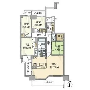愛知県名古屋市名東区一社1【マンション】の間取り