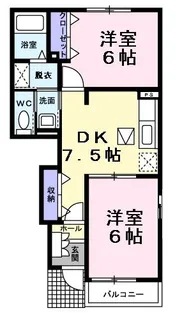 プラシードII【1階】の間取り
