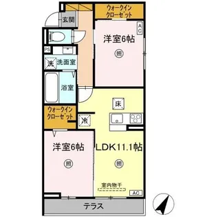 プロスター元山町【1階】の間取り