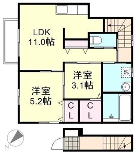 フォルティス四十瀬II【2階】の間取り