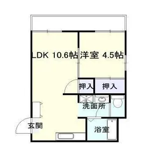 タウニィ石丸【1階】の間取り