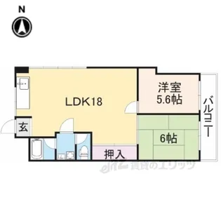 生駒レックスマンション【4階】の間取り