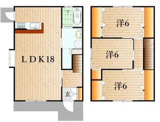 山口県下関市大字田倉【一戸建】の間取り