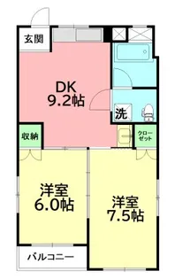 一の鳥居ハイツ【2階】の間取り