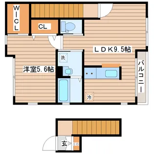 ローレルパティオ薬師堂【2階】の間取り