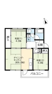 UR西大和星和台【3階】の間取り