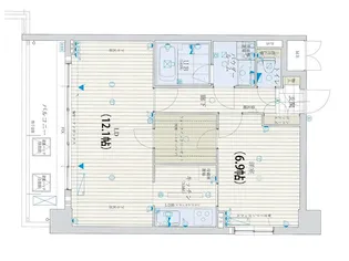 アスヴェル心斎橋東II【10階】の間取り