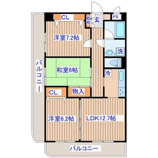 朝日プラザ八乙女ロイヤルクレスト南棟(402)【4階】の間取り