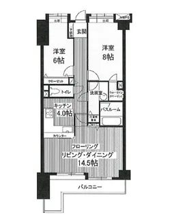 ライオンズマンション乃木坂【2階】の間取り