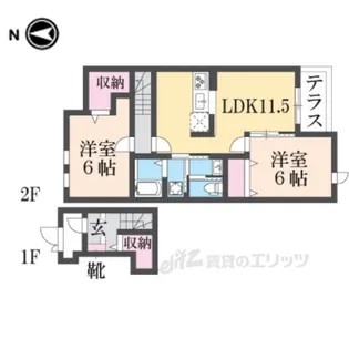 アルカンシェル【2階】の間取り