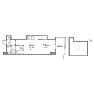 T’s SQUARE天神橋【7階】の間取り